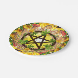 Zomerzonnewende Heldere Zonnebloem & Elecampane Papieren Bordje