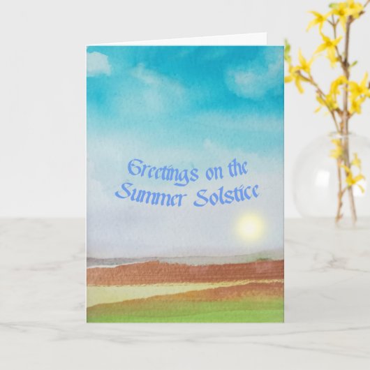 Zomerzonnewende Kaart (Gele Bloem)