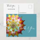 Zomerzonnewende Mandala Briefkaart (Voorkant / Achterkant)