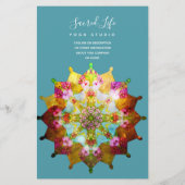 Zomerzonnewende Mandala Flyer (Achterkant)