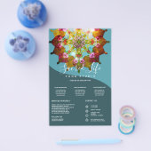 Zomerzonnewende Mandala Flyer (Enkel)