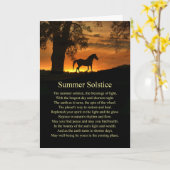 Zomerzonnewende Midsummer Eve Eik Paard Kaart (Gele Bloem)