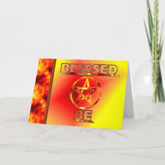 Zomerzonnewende Pagan Pentagram Kaart (Voorkant)