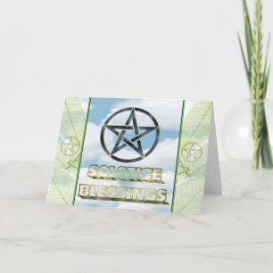 Zomerzonnewende Pagan Pentagram Kaart