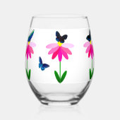 Zomerzonnewende Stemless wijnglas Wijnglas Zonder Voet (Achterkant)