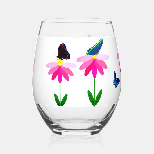 Zomerzonnewende Stemless wijnglas Wijnglas Zonder Voet (Links)