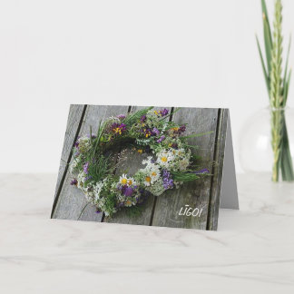 Zomerzonnewende wenskaart kaart