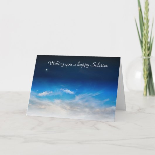 Zomerzonnewende Zegeningen met blauwe lucht en maa Kaart (Voorkant)