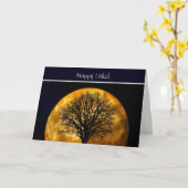 Zomerzonnewende Zegeningen met boom en maan Kaart (Gele Bloem)