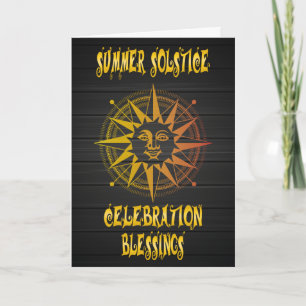 Zomerzonnewende Zon Viering Zegen Kaart