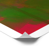 Zomerzonsondergang Abstract landschap Poster (Hoek)