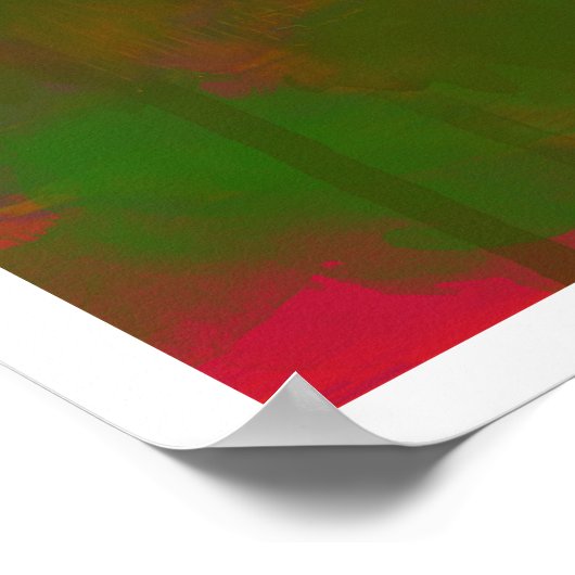 Zomerzonsondergang Abstract landschap Poster (Hoek)