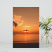 Zomerzonsondergang Briefpapier (Staand voorkant)