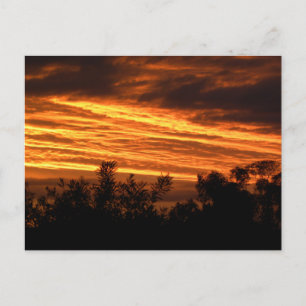 zomerzonsondergang in Canberra Briefkaart