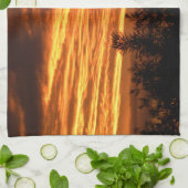 zomerzonsondergang in Canberra Theedoek (Gevouwen)