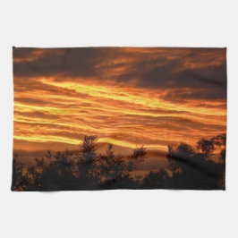 zomerzonsondergang in Canberra Theedoek