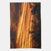 zomerzonsondergang in Canberra Theedoek (Verticaal)