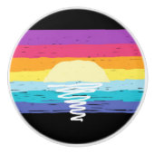 Zomerzonsondergang Keramische Knop (Black Multi) (Voorkant)