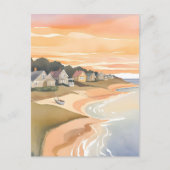 Zomerzonsondergang | Martha's Vineyard Waterverf Briefkaart (Voorkant)