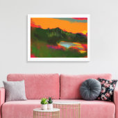 Zomerzonsondergang Tropische scene Canvas Afdruk (Insitu (Woonkamer))