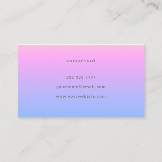  zomerzonsondergang visitekaartje (Achterkant)