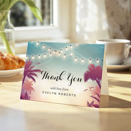 Zomerzonsrijlichten Dank u Kaart