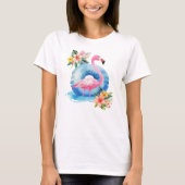 Zomerzwembad Flamingo T-shirt (Voorkant)
