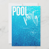 Zomerzwembad Party Verjaardag, Zwemfeest Kaart (Achterkant)
