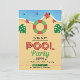 Zomerzwembadfeest Flyer Sjabloon Kaart