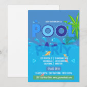 Zomerzwembadfeest Uitnodiging (Voorkant / Achterkant)