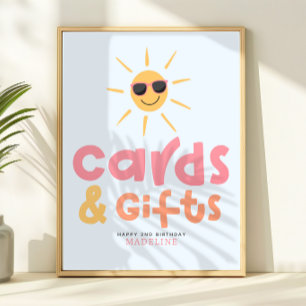 Zomerzwembadfeestje Geboorte Geschenk voor Meisjes Poster