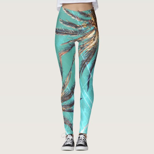 Zomfbomen — Bleek groen Leggings (Voorkant)