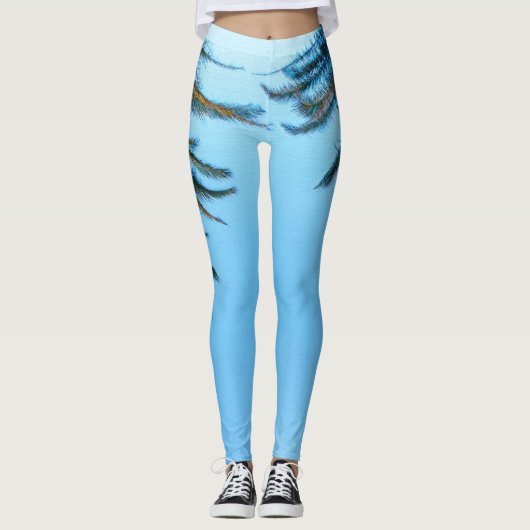 Zomfbomen — Bleek groen Leggings (Voorkant)