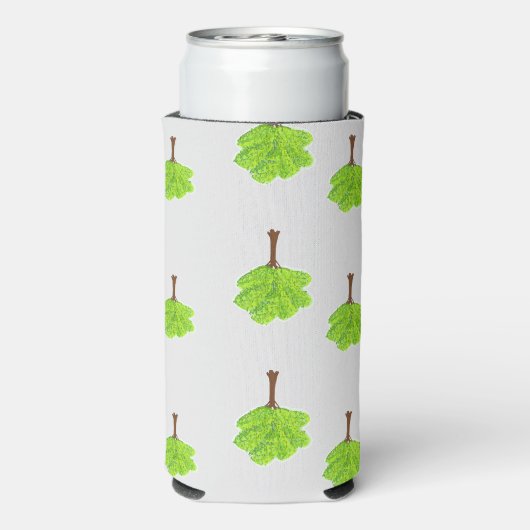 Zomfbomen op grijs seltzer blikjeskoeler (Seltzer Achterkant)