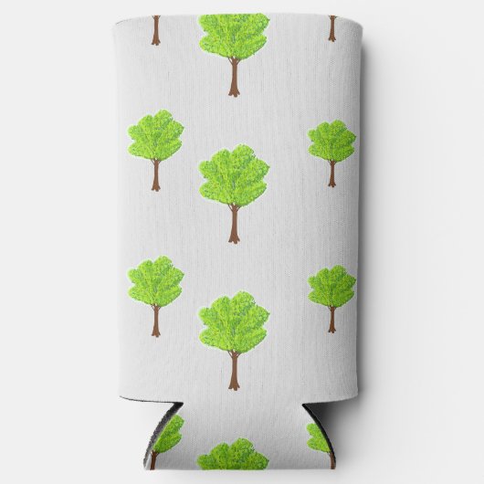 Zomfbomen op grijs seltzer blikjeskoeler (Voorkant)