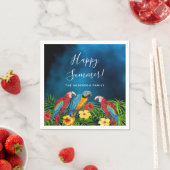 Zomfeeënblauwe papegaaivogels servet (Insitu)