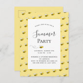 Zomfeeënfeest met hommels achtertuin bq briefkaart (Voorkant / Achterkant)