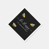 Zomfees zwarte gele bijen blij hommels servet (Hoek)