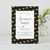 Zomfeesten bijen achtertuin bq zwart goud kaart (Staand voorkant)