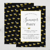 Zomfeesten bijen achtertuin bq zwart goud kaart (Voorkant / Achterkant)