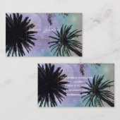 Zomfholografisch verlooppalmboomvormig ontwerp visitekaartje (Voorkant / Achterkant)