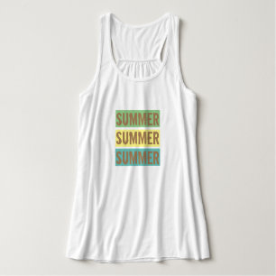Zomfkleurige tekst gebaseerd op schattig groen gee tanktop