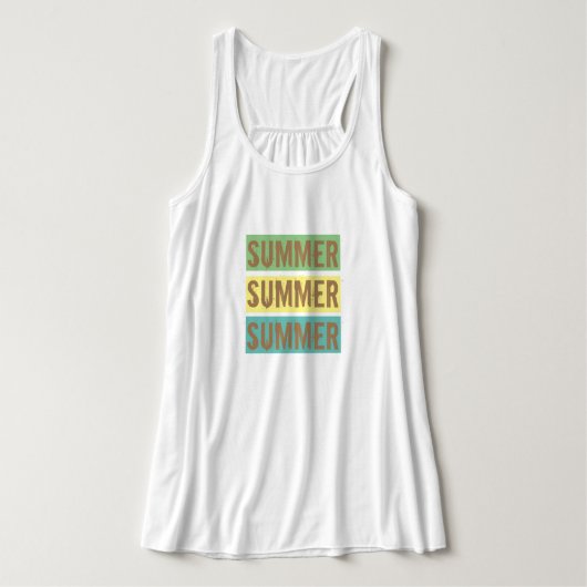 Zomfkleurige tekst gebaseerd op schattig groen gee tanktop (Design voorkant)