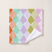 Zomfkleurpatroon diamant bad handdoek (Wasdoekje)