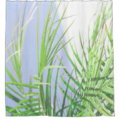 Zomfpalmboom laat Bleek groen deegsel over Douchegordijn (Voorkant)