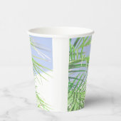 Zomfpalmboom laat Bleek groen deegsel over Papieren Bekers (Rechts)