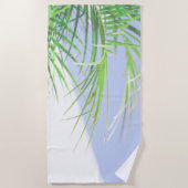 Zomfpalmboom laat Bleek groen deegsel over Strandlaken (Voorkant)