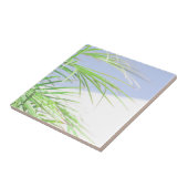 Zomfpalmboom laat Bleek groen deegsel over Tegeltje (Zijkant)