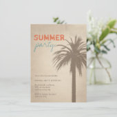 Zomfpalmboomgaard Oranje blauw Kaart (Staand voorkant)