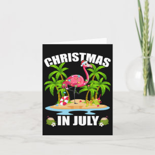 Zomfpalmverlichting met flamingo kerst in ju kaart